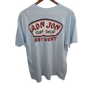 Ron Jon Key West Light Blue Surf Shop Tee Size XL